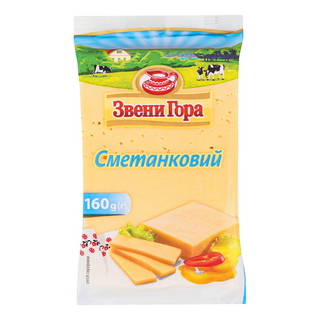 Сир Звени Гора Сметанковий брусок 50% фас 160г