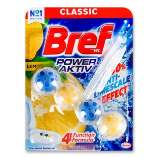 Засіб для туалету Bref «Сила Актив» «Лимонна свіжість» 50г