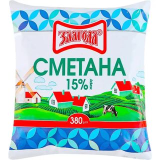 Сметана Злагода 15% 340 г