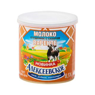 შესქელებული რძე "ალექსევსკოე" მოხარშული 8.5% 360 გრ 4603274003485