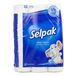სელპაკი ქაღალდის პირსახოცი 12 ც/8690530015050 1ც
