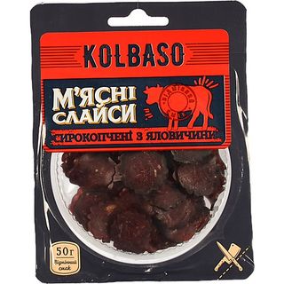 Мясні слайси Kolbaso 50г яловичина с.к