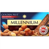 Шоколад Millenium Golden Nut молочний з цільним мигдалем 100 г