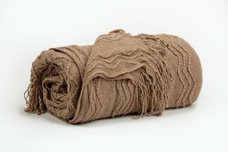 პლედი - ZIGZAG KNITTED ACRYLIC SOFA THROW 130X170 CM MOCHA