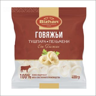 Пельмени говяжьи полулепка -0,400 гр