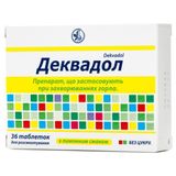 Деквадол Таблетки Для Розсмоктування З Малиновим Смаком №36 (12х3)