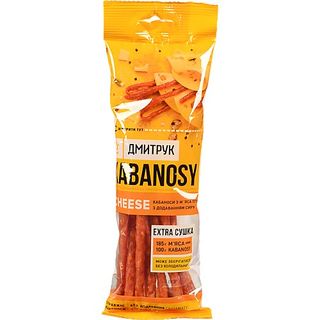 Ковбаски Kabanosy 80г cheese мясо птиці сир