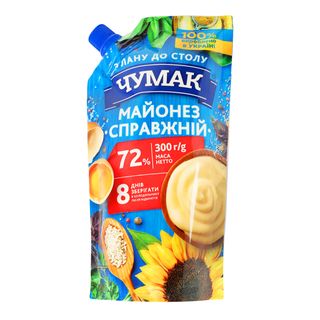 Майонез ЧУМАК Справжній д/п 72% /300г