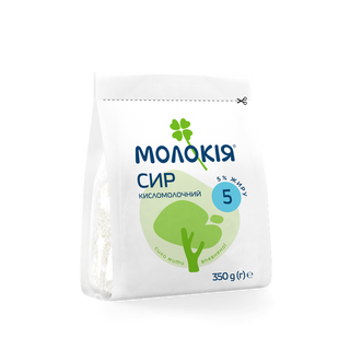 Сир кисломолочний 350 г Молокія 5%