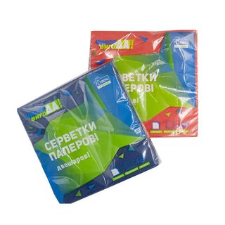 Серветки ЧИСТА ВИГОДА! Кольорові столові 2-х шарові 33х33 см 20 шт