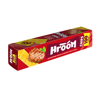 Чипси Hroom! XXL М'ясо гриль картопляні пластинки 100г