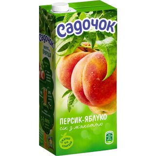 Садочок Сік із смаком Персика та Яблука 0.95л