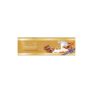 LINDOR რძიანი შოკოლადის ფილა ნუშით 300გ/7610400068499
