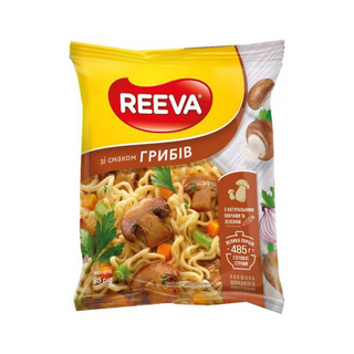 Локшина ш/п зі смаком грибів Reevа 85г