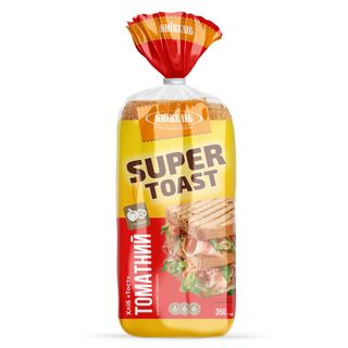 Хліб "Тост" томатний 0,35кг нарізаний скибками, в упаковці