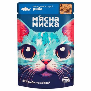 Корм Мясна Миска Дк 100г Риба