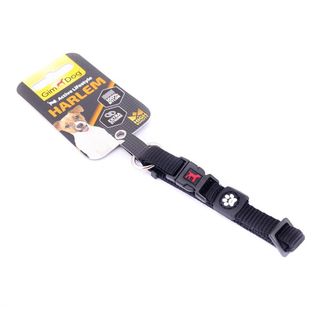 Нашийник HARLEM нейлон 2.5*46-66см чорний