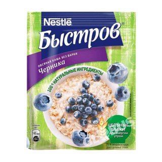 Каша Быстров овсяная с черникой 40г