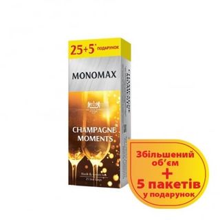 Чай (30 ф/п Х 1,5 г) Мономах Champagne moments суміш чорного та зеленого чаю ароматизований з ярликом