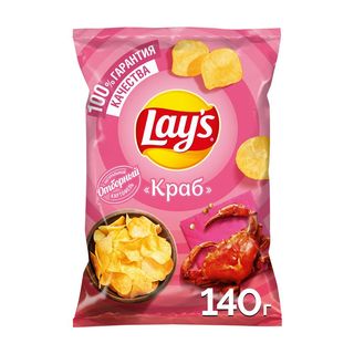 Чипсы Лейс Краб, 140 гр - 4690388111274