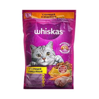 Whiskas, Whiskas Подушечки Паштетные 350Гр Курица-Индейка, шт, ШК: 4607065375119