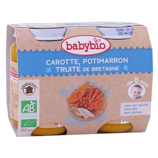 ბეიბიბიო - სადილი 'ლანჩ მენიუ' კალმახი ბოსტნეულის რაგუთი /8თვ+/ 200გრ #2 0569 Babybio Lunch Menu - Trout with Vegetable Ragout. 8 m. 200 g x 2