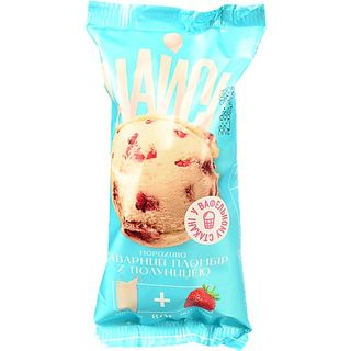 Морозиво Найсі 80г пломбір з полуницею вафельний ст.