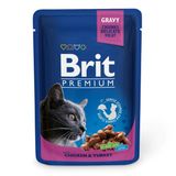 Brit Premium Cat pouch д/котів, з куркою та індичкою, 100 г