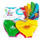 Кульки повітряні Серце з малюнком пастель асорті 4 шт