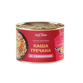 Каша 525 г Своя лінія гречана зі свининою