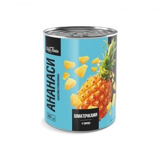 Консерви 0,565 кг Своя Лінія Ананас Шматочки