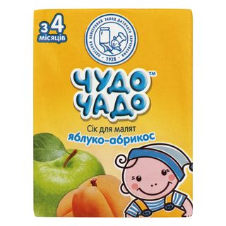 Сік ЧУДО ЧАДО з 4міс. яблуко-абрикос з м'якоттю / 200мл