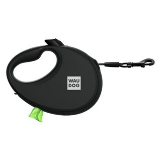 Рулетка Collar WAUDOG R-leash контейн д/пакетів стрічка 5м чорна M
