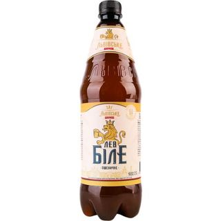 Пиво Львівське Лев Біле Пшеничне світле пастеризоване 4.8% 0,9 л