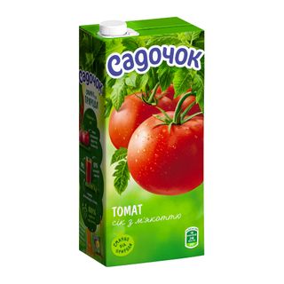 Сік з м'якоттю стерилізований Томат Садочок т/п 0.95л
