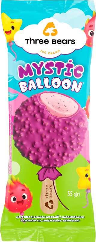 Морозиво Три Ведмеді Mystic balloon 55 г