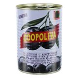 ზეთისხილი შავი მთლიანი A-300 /კოპოლივა/ 385 გრ