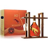 Meukow Xo 0,7 L 40 % Wooden Rack + 2 Tulip Glasses - კონიაკი მეუკოვი იქს ოუ