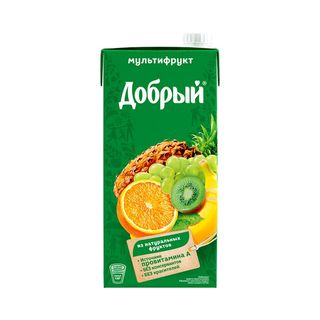 Добрый, Сок Добрый 2Л Мультифрукт, шт, ШК: 4607042431333