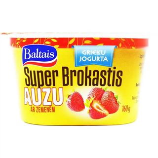 Йогурт Baltais Грецький Суперсніданок з вівсянкою і полуницею 160 г