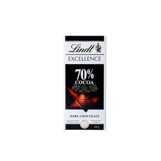 LINDOR შოკოლადის ფილა 70%-100გ/3046920071086