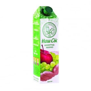 Нектар 0,95л Наш Сік Виноград-Яблуко та Яблуко-Виноград