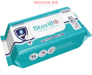 Sterill, салфетки влажные, антисептический, 100 шт