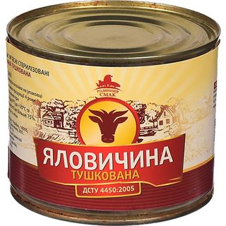 Конс Яловичина Родинний смак 525 г з/б тушкована ДСТУ