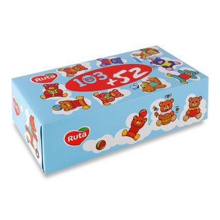Серветки косметичні Ruta Kids, пенал 155шт/уп