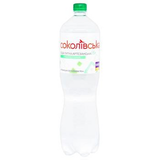 Вода Перший Ряд Соколівсьска  слабогазована 1,5л., пет