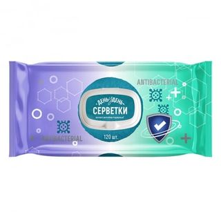 Серветки вологі 120 шт День у День антибактеріальні флоу-пак