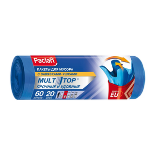Paclan мешки для мусора Multi-Top 60 л, 60х80 см, 20 шт, 20 мкм