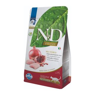 Корм сухий Farmina N and D Grain Free PRIME CHICKEN and POMEGRANATE NEUTERED ADULT для котів 1,5 кг