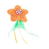 Іграшка PET FUN для котів зірка з пірʼячком та стрічками 10х9 см